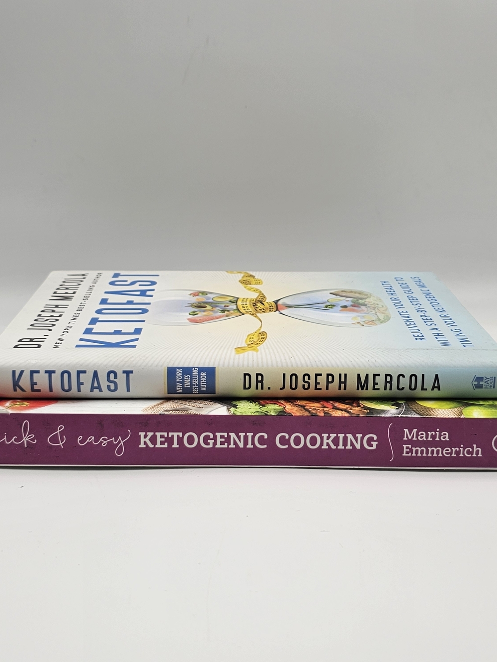 Ketogenic Cooking & KetoFast Cookbook Bundle - White, Blue, Purple